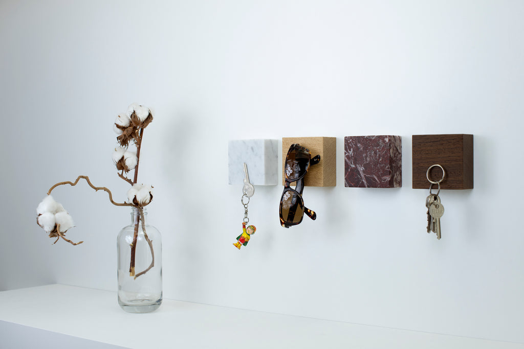 MONOLYTH wooden marble magnetic keychain interior design home decoration carrara